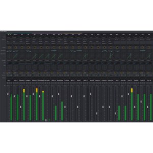 Davinci Resolve Studio 20 audio mixer interface