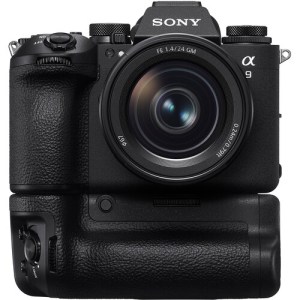 Sony ILCE-9M3 A9 mark III with battery grip front view