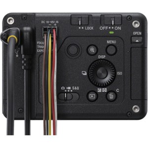 Sony ILX-LR1 rear view with cable connections