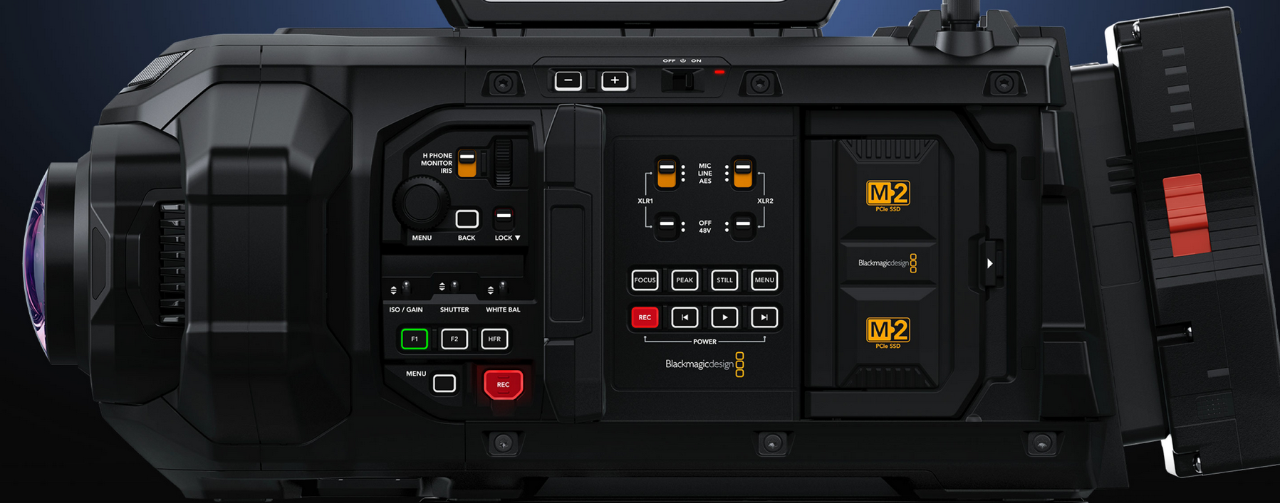 URSA CINE IMMERSIVE Side view Feature CINEURSAA24DS/IM