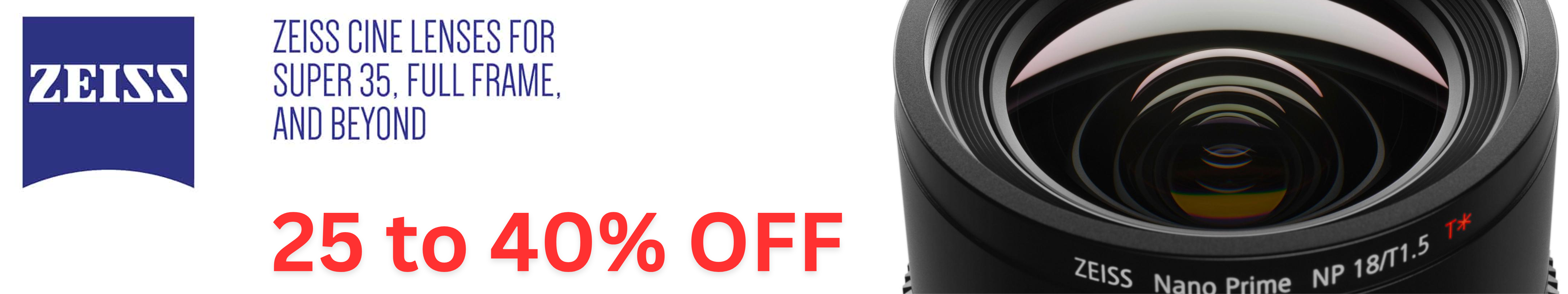 Zeiss Cinema Lens Black Friday Sale Banner 2025